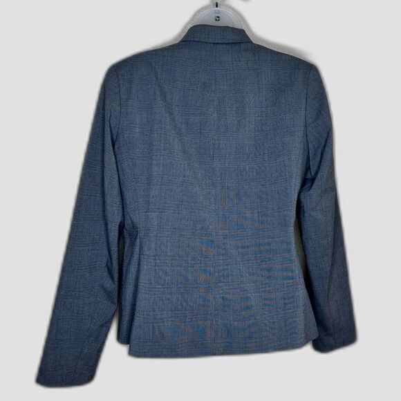 Van Heusen Stretch Women's Blazer Gray Plaid 5 Button Lined Size Small - Picture 2 of 10